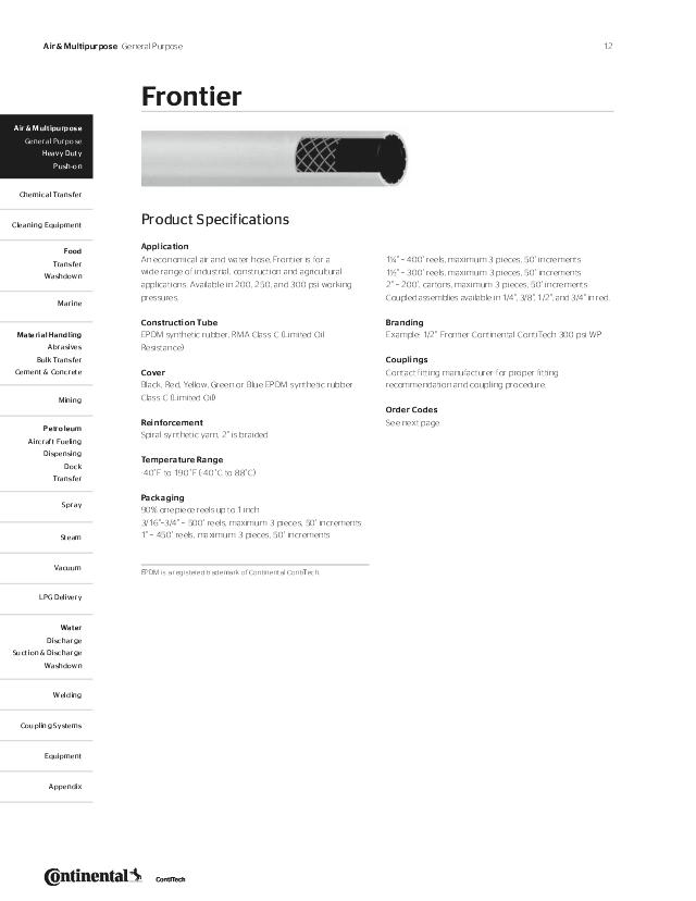 Continental ContiTech Frontier Rubber