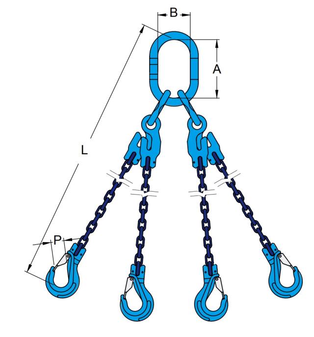 Slings with 4 Chains