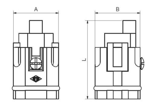 Male Insert, Square Series 