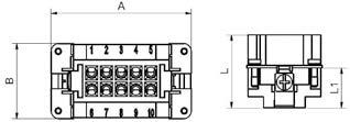 Female Insert, Screw Terminals
