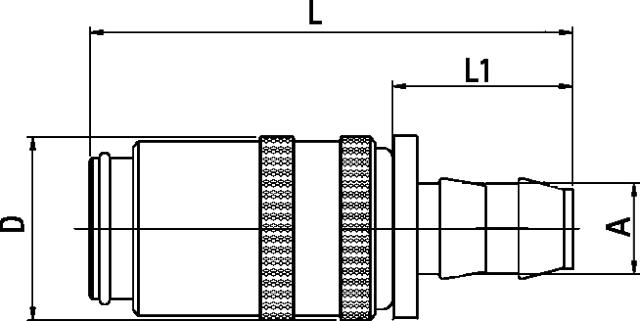 Coupler Push Lok, Straight