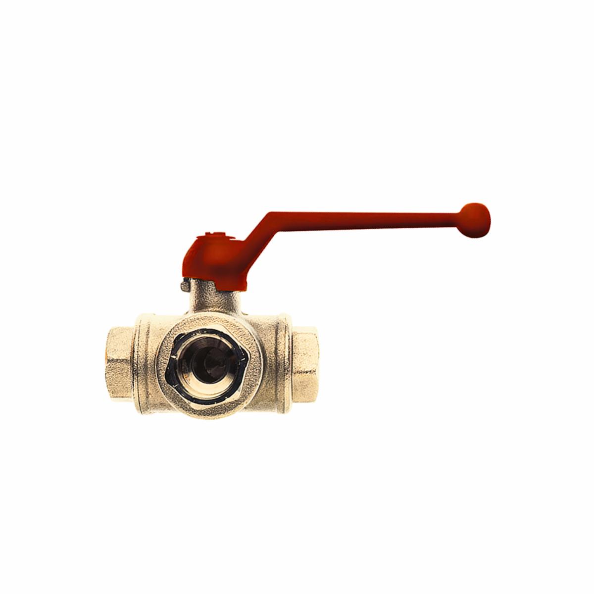 Ball Valve, 3 Way T Port 