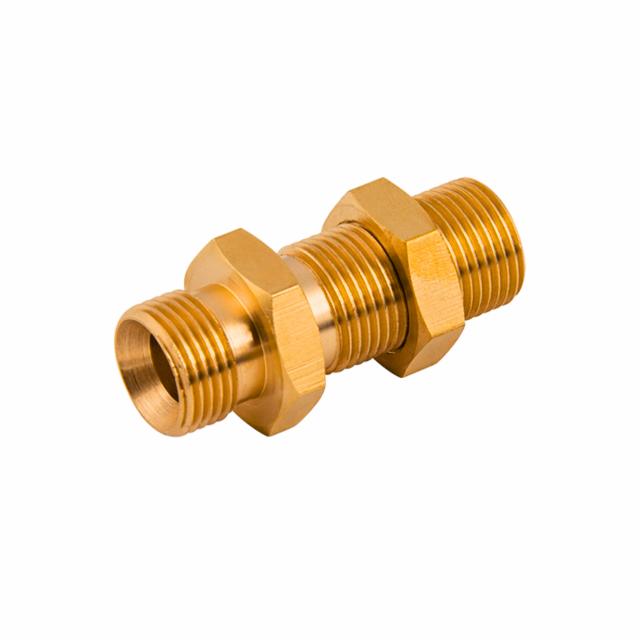 Bulkhead Connector, Male with Locknut 60° Cone Seat