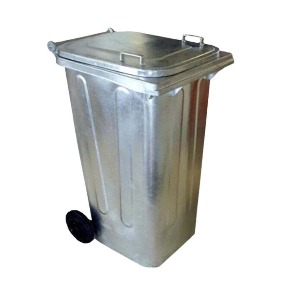 Galvanised Wheelie Bin